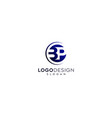 abstract letter bp logo-bp logo design vector image