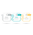business infographic timeline with 3 options vector image