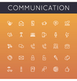 communication line icons vector image vector image