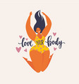 happy jumping plus size girl body positive vector image