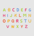 typography font design with colorful letters vector image