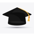 graduation cap cloth accessory design vector image