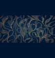 art deco luxury floral line pattern golden vector image vector image