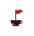 coffee golf logo icon design vector image vector image