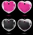 set of heart-shaped labels vector image vector image