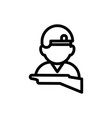 soldier profession icon isolated on black army vector image