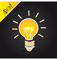 bulb electric over black background idea vector image