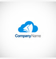 cloud document technology logo vector image