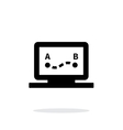 drone route simple icon on white background vector image vector image