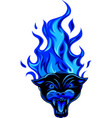 a black panther with angry face vector image