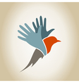 bird a hand2 vector image