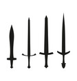 set medieval swords vector image vector image