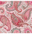 blooming flowers and leaves paisley seamless vector image