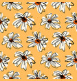 daisy flower seamless pattern vector image vector image