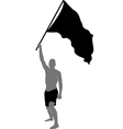 man with flag vector image