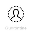 quarantine protection measures icon editable line vector image vector image