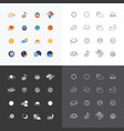 web icons set - space sun and moon collection vector image vector image