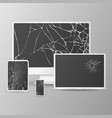 custom digital gadgets cracks vector image