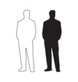 male silhouette vector image