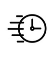 runs time icon isolated contour symbol vector image