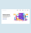 web site design template financial vector image