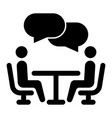 interview or meeting icon conference sign vector image