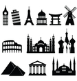around the world icons vector image