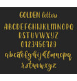 gold glitter handwritten latin calligraphy brush vector image