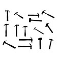 hammer silhouettes silhouette set vector image vector image