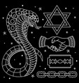 set vintage flash tattoo design vector image vector image