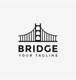 simple bridge logo design template vector image vector image