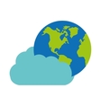 cloud technology globe world graphic vector image