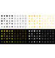 star icons isolated set of outline twinkle stars vector image