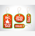 new year sale tags set red vector image