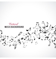 abstract musical frame and border with black notes vector image