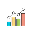 growing bar graph vector image vector image