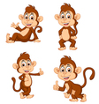 monkey many expressions vector image