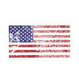 simple grunge american flag for 4th july vector image