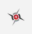 compass logo template icon vector image