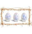 easter eggs vector image vector image
