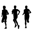 marathon runners vector image vector image