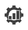 productivity black icon on white background graph vector image vector image