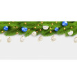 detailed seamless christmas garland realistic vector image vector image