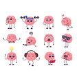 funny clever brain concentration focus vector image