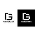 letter rg monogram logo suitable for any business vector image