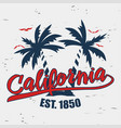 california typography for design clothes vector image vector image