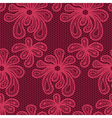 red seamless flower lace pattern vector image