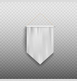 white medieval banner flag isolated realistic vector image vector image