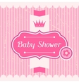 girl baby shower invitation card vector image