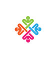 colorful abstract people logo vector image